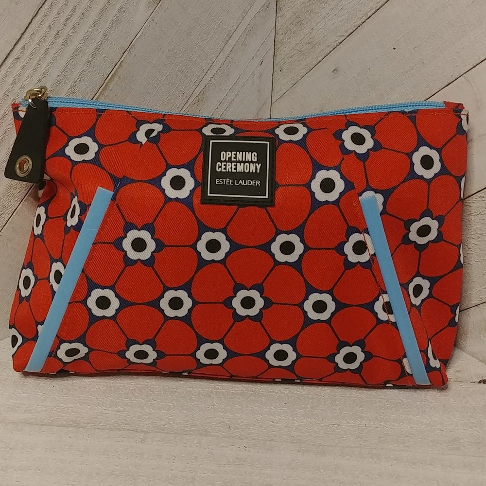 Estee Lauder Opening Ceremony Floral Geometric Print Makeup Toiletries Bag